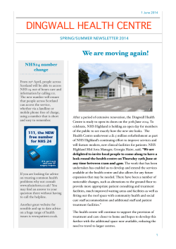 Spring Summer 2014 - Dingwall Medical Group