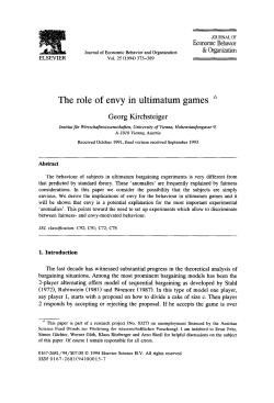 The role of envy in ultimatum games