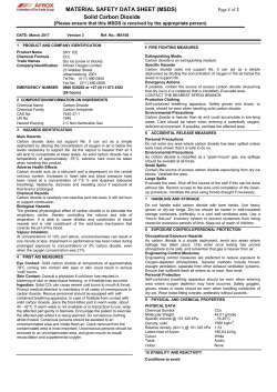 MATERIAL SAFETY DATA SHEET (MSDS) Solid Carbon