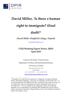 Is there a human right to immigrate