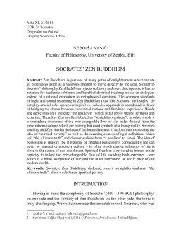 SOCRATES` ZEN BUDDHISM