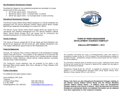 TOWN OF PENETANGUISHENE DEVELOPMENT CHARGES