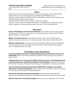 TIRUPALAVANAM GOPAL GANESH SKILLS Engineering education