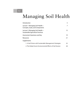 Managing Soil Health