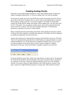 Creating Analog Clocks