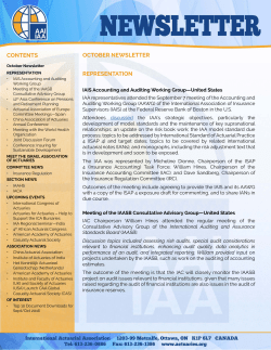 October 2016 - International Actuarial Association