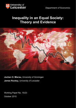 Inequality in an Equal Society: Theory and