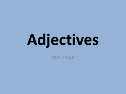 Adjectives