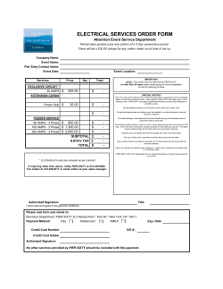 electrical services order form