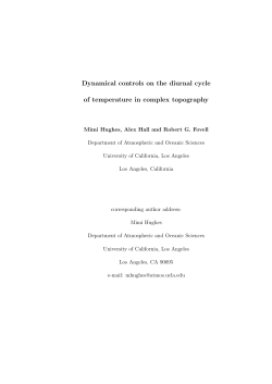 Dynamical controls on the diurnal cycle of temperature in complex