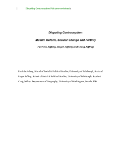 Disputing Contraception: Muslim Reform, Secular Change and Fertility