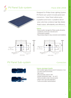 PV panels and cables subsystem