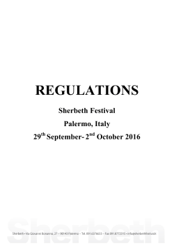 regulations - Sherbeth Festival