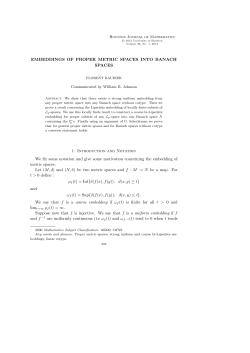 EMBEDDINGS OF PROPER METRIC SPACES INTO BANACH