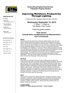 Improving Workforce Productivity Through Lighting