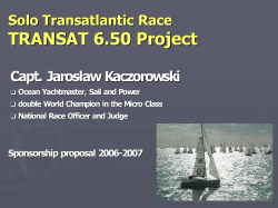 TRANSAT 6.50 Project - Projekt TRANSAT 6.50