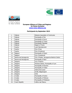 List of Cities and Regions participating to the Alliance 08_09_2015