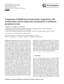 Comparison of MODIS-derived land surface