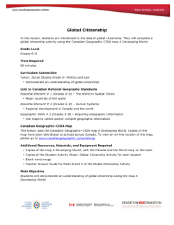 Global Citizenship - Canadian Geographic Education
