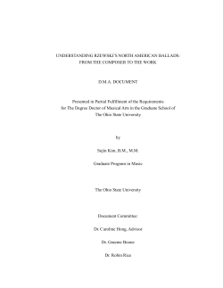 Understanding Rzewskis North American ballads