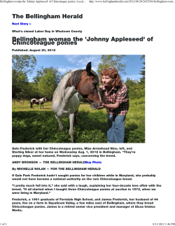 Bellingham woman the `Johnny Appleseed` of Chincoteague ponies