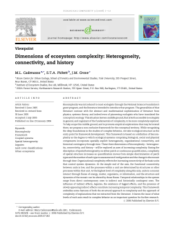 Dimensions of ecosystem complexity: Heterogeneity, connectivity