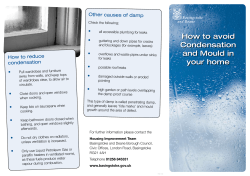 How to avoid Condensation and Mould in your home