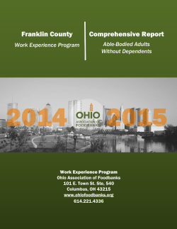 The data we have collected - Ohio Association of Foodbanks