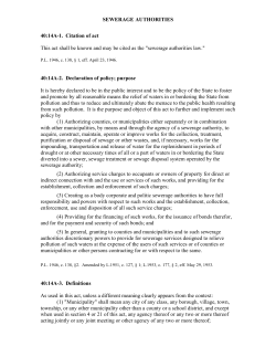 SEWERAGE AUTHORITIES 40:14A-1. Citation of act This act shall