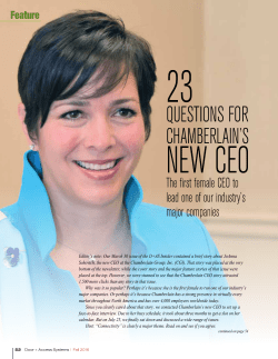 Chamberlain`s new CEO