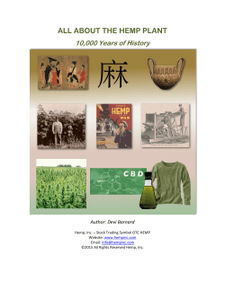 all about the hemp plant
