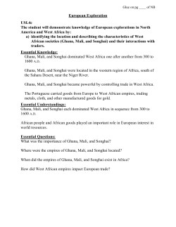 European Exploration USI.4c The student will demonstrate