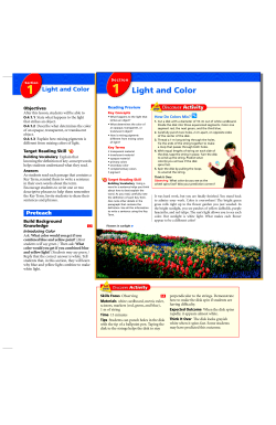 1 Light and Color - ReadingtonScience
