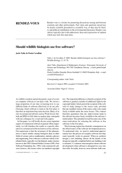 Should wildlife biologists use free software?