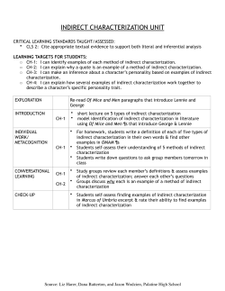 Indirect characterization unit learning sequence