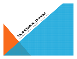 The Rhetorical Triangle PPT Overview