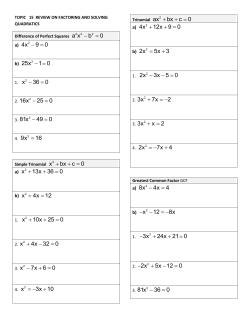 a x b 0 - = 4x 9 0 - = 25x 1 0 - = x 36 0 - = 16x 25 0 - = 81x 49 0