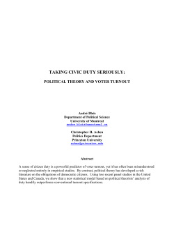 DUTY, PREFERENCE, AND TURNOUT