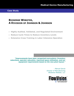 BIOSENSE WEBSTER, A DIVISION OF JOHNSON
