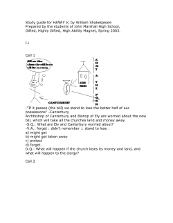 Study guide for HENRY V, by William Shakespeare