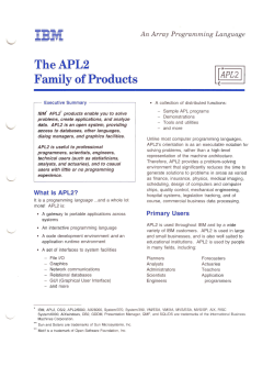 The APL2 Family of Products - Software Preservation Group