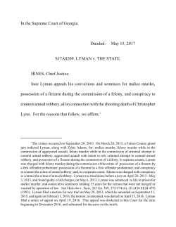 S17A0209. LYMAN v. THE STATE