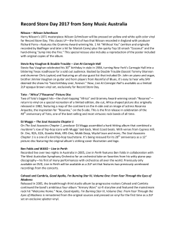 SONY.RSD2017 - Record Store Day Australia