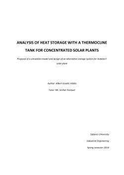 analysis of heat storage with a thermocline