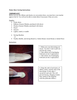 Pointe Show Sewing Instructions *IMPORTANT