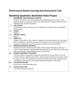 Modeling Quadratics Basketball Video Project
