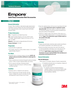 Empore SolidPhaseExtractionDiskAccessories,Filter Aid,Spec