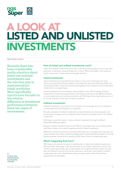 a look at listed and unlisted investments