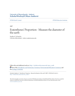 Eratosthenes` Proportion - Measure the diameter of the earth