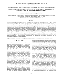 morphological characteristics and biomass allocation of leymus